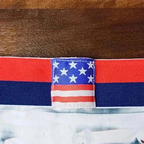 NWOT deadstock Crazy Boxer Hockey patriotic theme US flag. Large - Picture 3 of 4